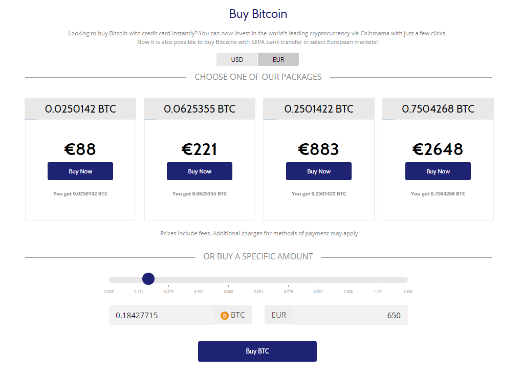 Exchange rates adjust with market activity and encompass Coinmama’s 5.9% fee. Additional 5% processing fees apply when using credit/debit purchase. The card purchasing ease is appealing as it lets individuals buy cryptocurrencies using assorted local fiat currencies.
