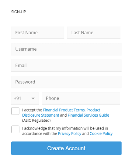 eToro Platform Signup eToro Platform Signup